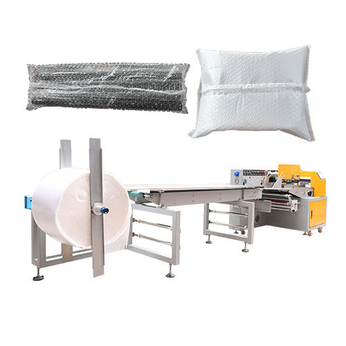 Servo Pillow Pack Machine for Bubble Film with Labeling