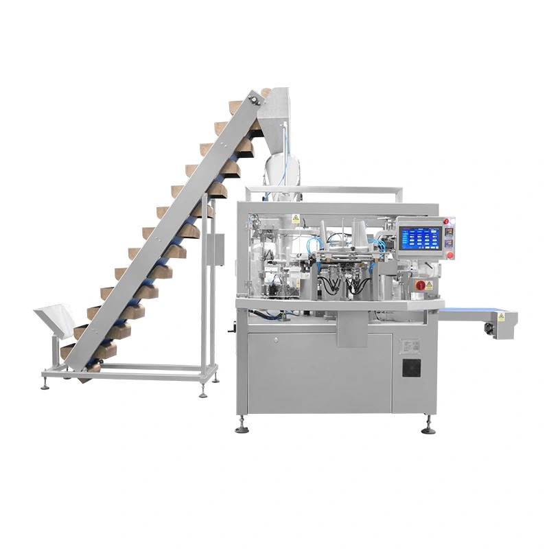 Chain bucket feeding bag packing machine