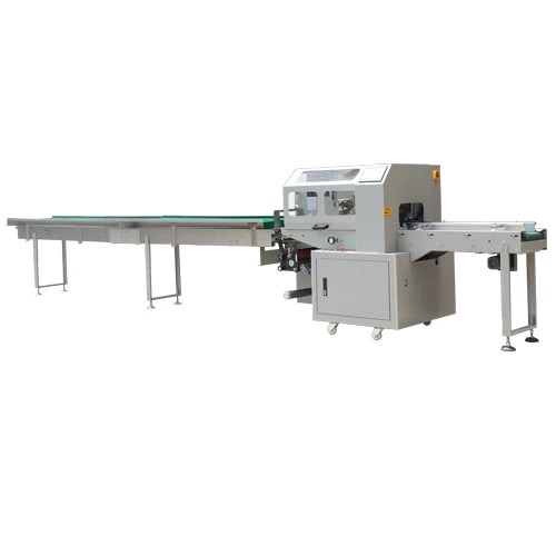 450 pillow wrapping machine + extended conveyor platform