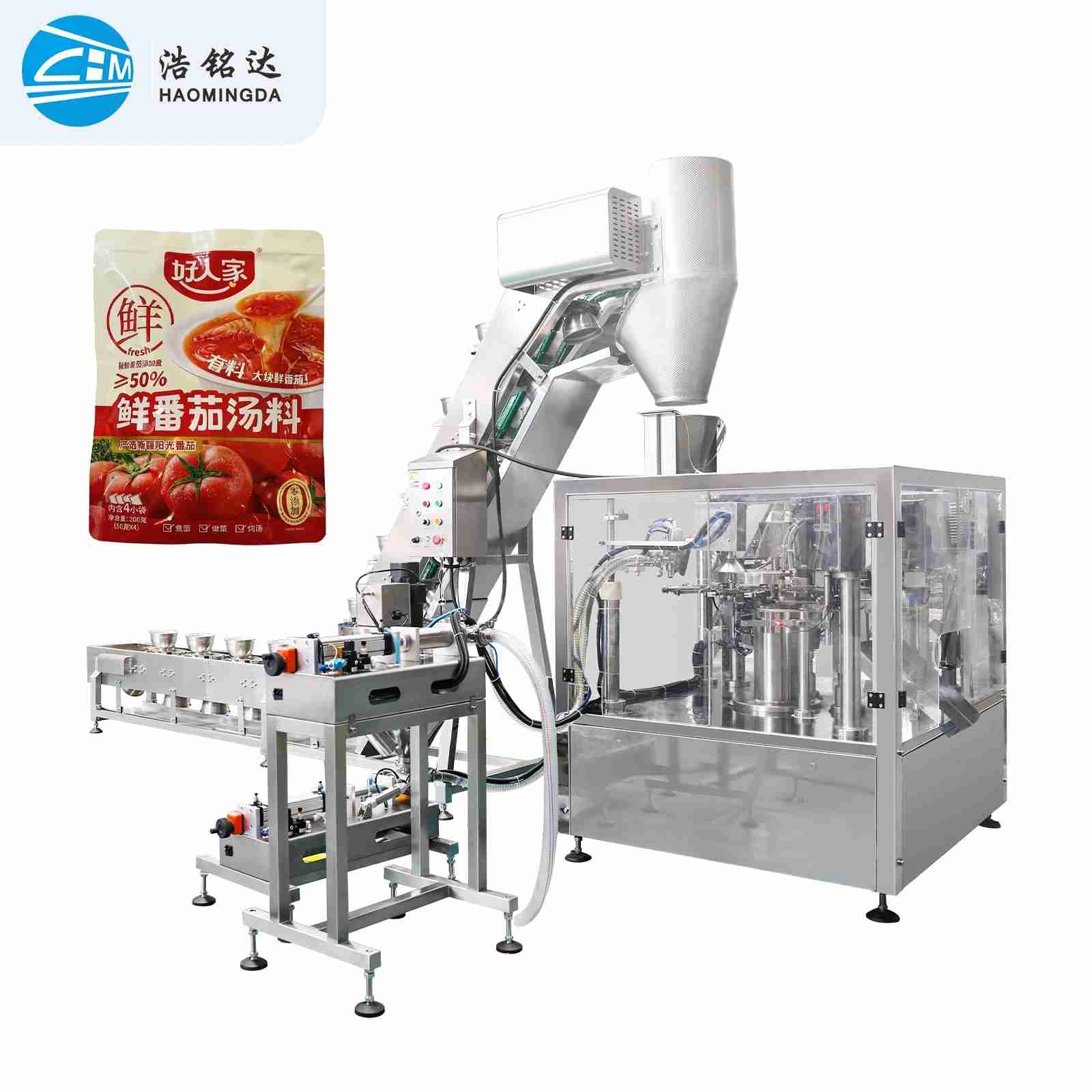 Bowl-Type Feeding Paste/Liquid Premade Pouch Packaging Machine